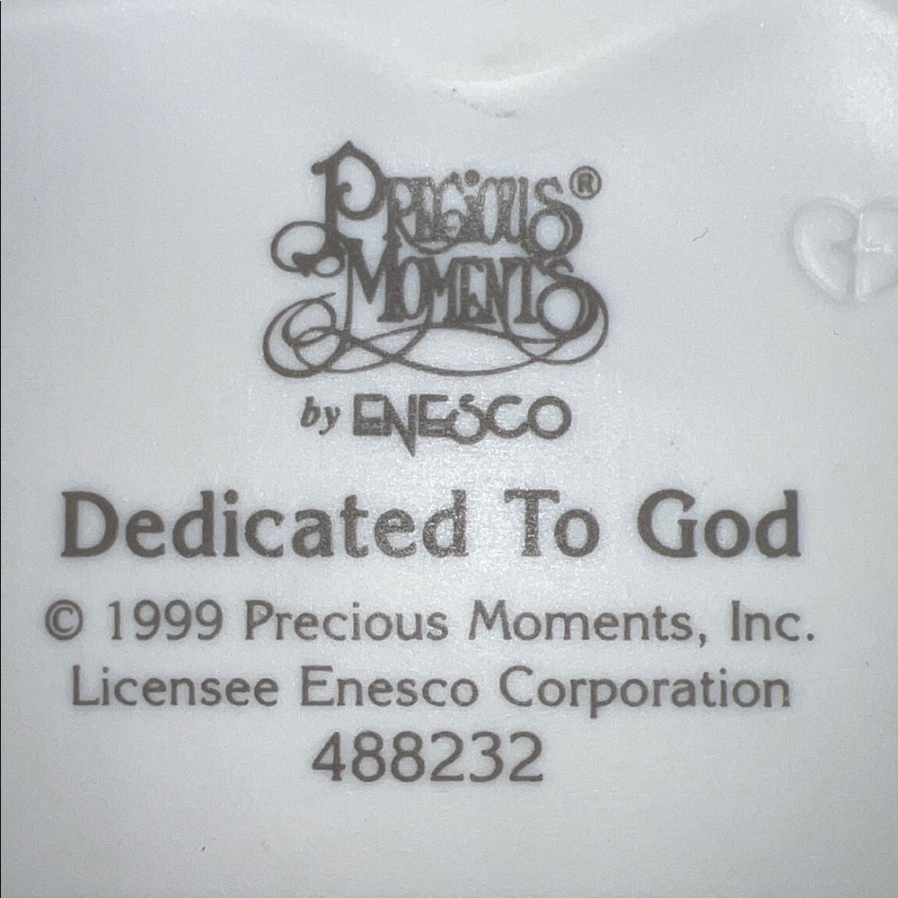 Vintage 1999 Precious Moments by Enesco “Dedicated To God” Baby Figurine - Picture 2 of 16